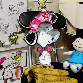 2.5D 踊るお洒落赤いベレー帽スヌーピー&ルーシー(^^)vの画像