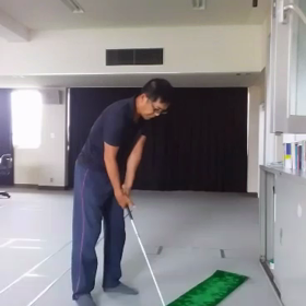 台風で室内練習の画像