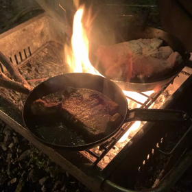 友人宅でのBBQの画像