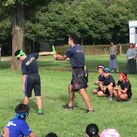 バトンの渡し方の画像