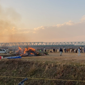 どんど焼き、花火もあがった！の画像