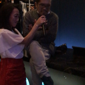 チンパンジーが飲みに来た笑の画像