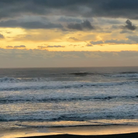 2月3日千葉北、東浪見の朝の波の画像