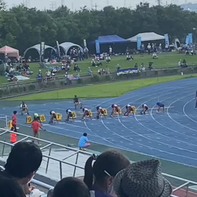 チャレンジトライアル男子100m決勝②の画像