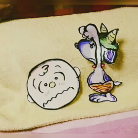 紙遊び・節分鬼スヌーピー・動画❗の画像