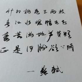 苏轼诗（ 竹外桃花...）の画像