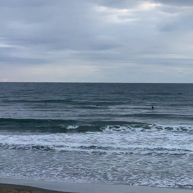 2月4日千葉北、東浪見の朝の波の画像