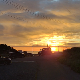 早朝に当研究所へ虹が…の画像