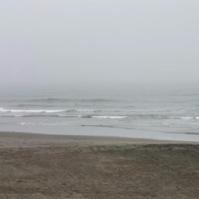 9月4日千葉北、東浪見の朝の波の画像