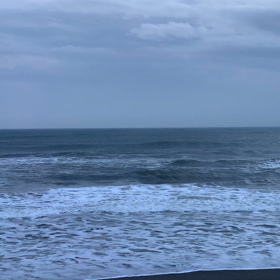 12月7日千葉北、東浪見の朝の波の画像