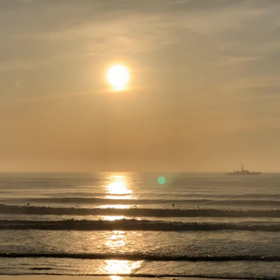 5月3日千葉北、東浪見の朝の波の画像