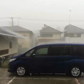 昨日の雷と大雨の画像