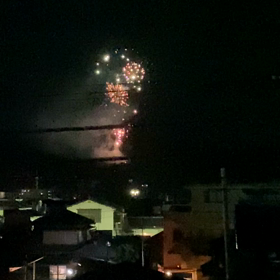 自宅から花火が見えたよ〜の画像