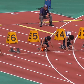 ６年男子100m決勝(福原悠斗くん)の画像