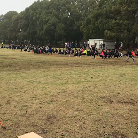 10色リレースタートシーン(黄緑側から)の画像