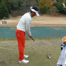 徹夜明けで藤田寛之のスイング動画でイメトレの画像