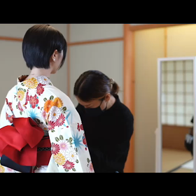 着付けの動画を撮っていただきましたの画像