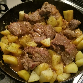 鉄フライパンでスペアリブ焼いてみたの画像