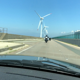 酒田港 風車の画像