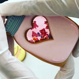 Sugarholic!❤︎バレンタイン2019 ステンドグラスクッキー♪の画像