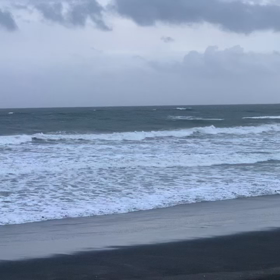 2月15日千葉北、東浪見の朝 の波の画像