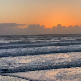 1月22日千葉北、東浪見の朝の波の画像