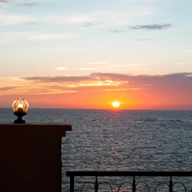 今日の夕日の画像