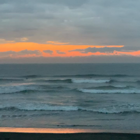 1月24日千葉北、東浪見の朝の波の画像