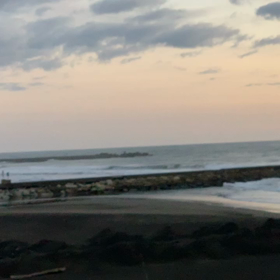 2月21日千葉北、東浪見の朝の波の画像