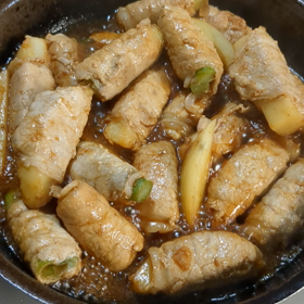 豚肉の野菜巻きの画像