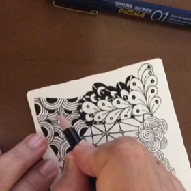 ゼンタングルをしてみよう  続き4 シェーディングの画像