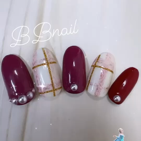 チェックネイルの画像