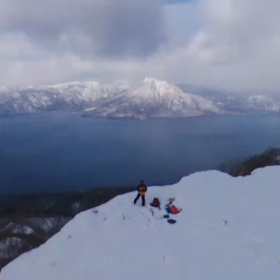 風不死岳山頂ドローン空撮②の画像