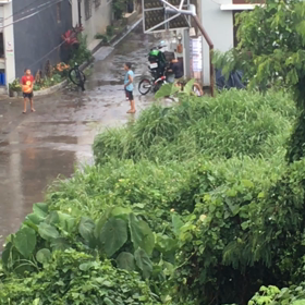 少年たちは雨の中でバスケin Philippinesの画像
