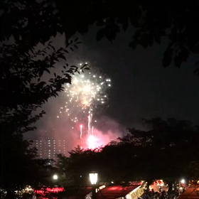 天神祭。花火きれいでした！の画像