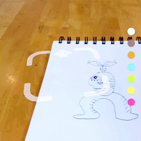 紙に描いた絵が飛び出して走り回るの画像