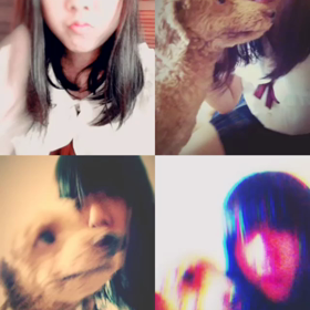 私とバカ犬の画像