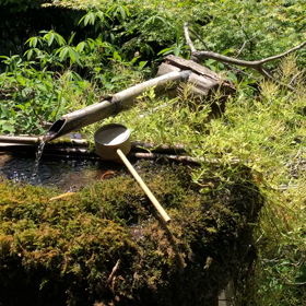 京都・宝泉院の水琴窟の画像