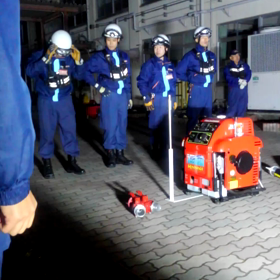 消防団の訓練風景の画像