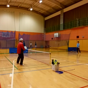 埼玉パドルテニス　貴重な会長の姿の画像