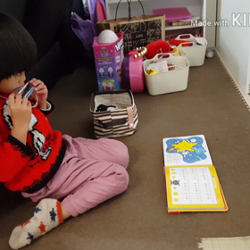 φハーモニカ練習 ～その後～ (4歳9ヶ月)の画像