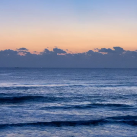 1月13日千葉北、東浪見の朝の波の画像