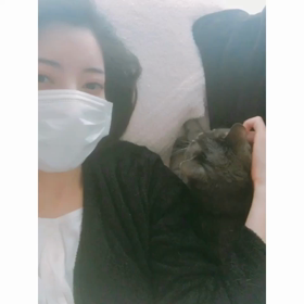 インフルエンザの私と誕生日の夫の画像