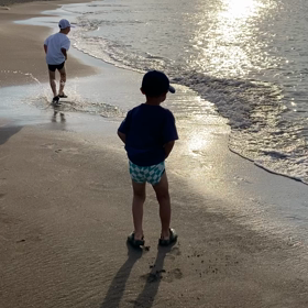 夕方の海。の画像