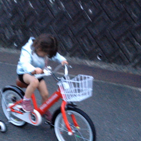 自転車の練習の画像