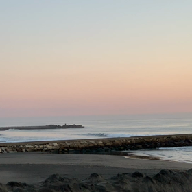 2月18日千葉北、東浪見の朝の波の画像
