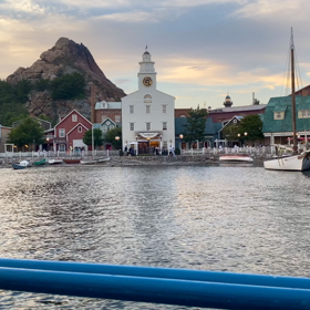 ディズニーシーの船から見た景色の画像