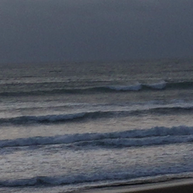 2月4日千葉北、東浪見の朝の波の画像