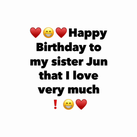 My sister Birthdayの画像