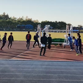 越谷カップ100m男子アップ⑦の画像